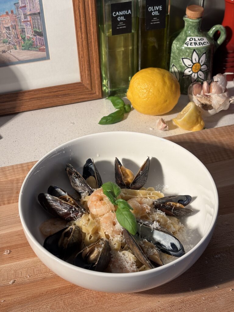Seafood Medley Lemon Tagliatelle