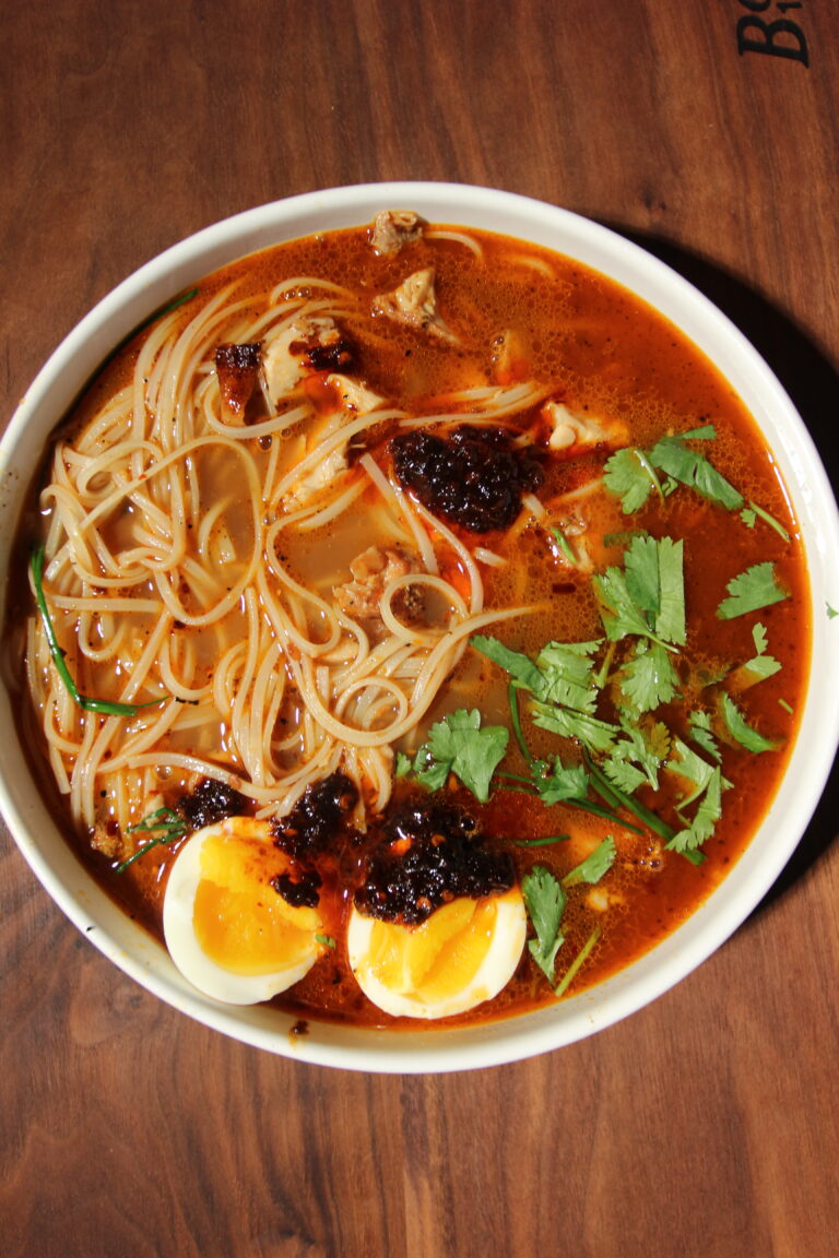 Spicy Chicken Lime Rice Noodle Soup