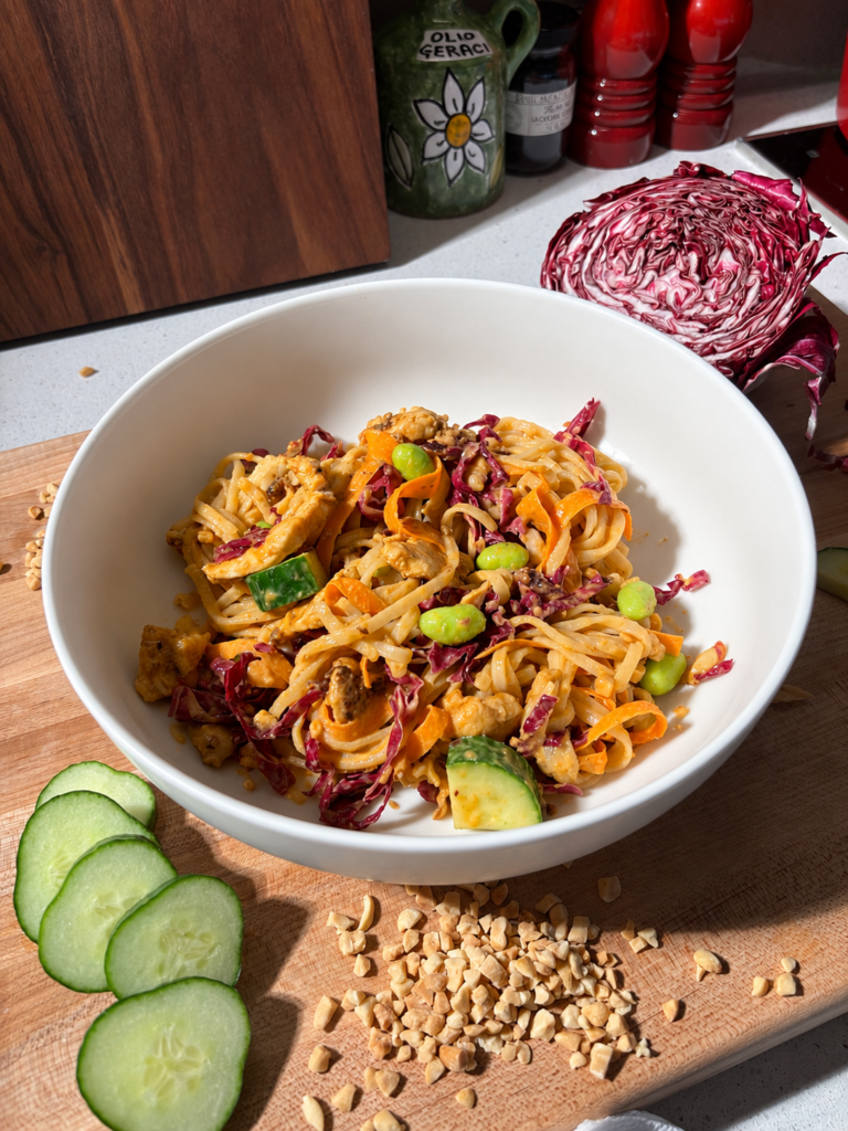 Thai Peanut Chicken Noodle Bowls