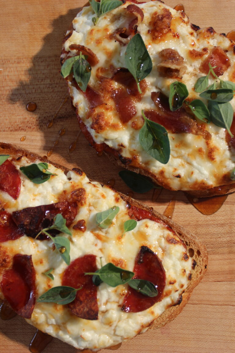 Cottage Cheese Pizza Toast