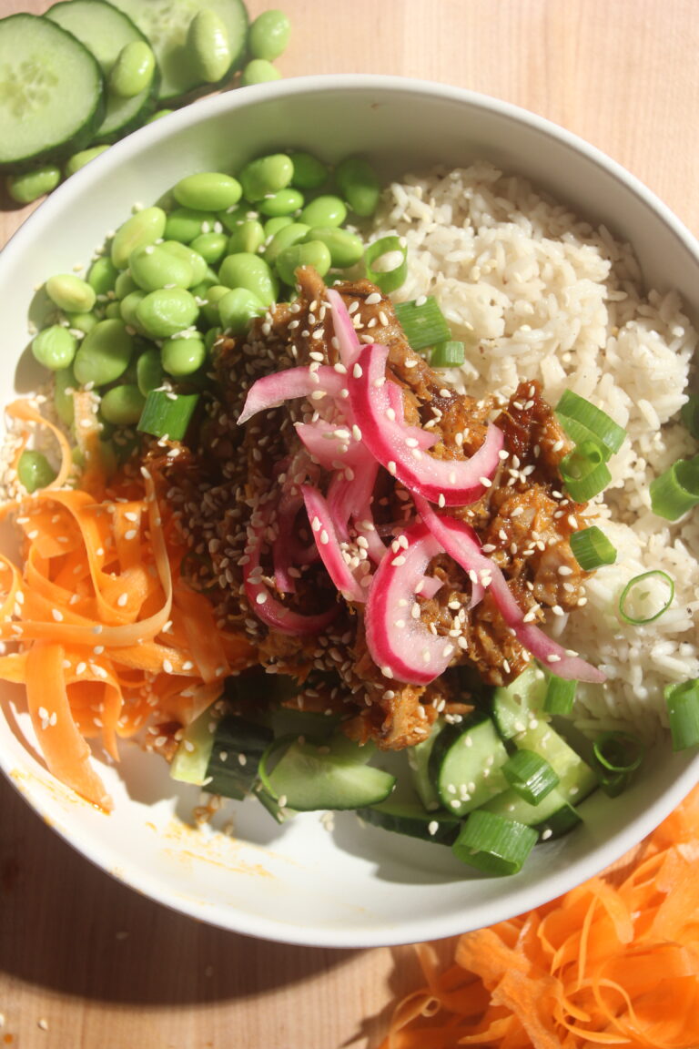 Gochujang Pulled Pork Rice Bowls