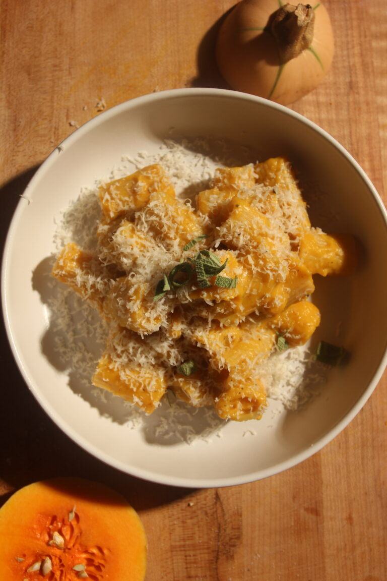 Butternut Squash Cottage Cheese Pasta
