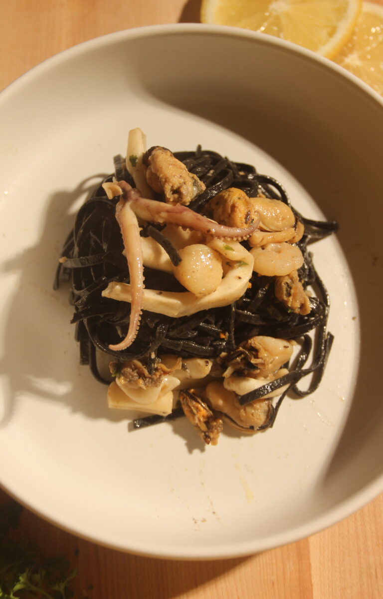 Squid Ink Seafood Pasta